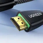UGREEN كابل HDMI فاخر بضفيرة نايلون 1.5m 4K@60Hz HDMI V2.0 (أسود)