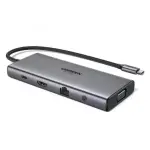 UGREEN 11-دخل-1 USB-C إلى 2xUSB-C 3.2+USB-A 3.2+USB-A 3.0+HDMI+VGA+RJ45 Gigabit+SD/TF+AUX3.5mm+PD محول