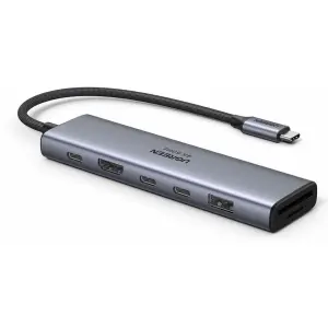 UGREEN 7-دخل-1 USB-C إلى HDMI 4K@60Hz + 2xUSB-C 3.2+1xUSB-A 3.2+SD/TF+PD محول