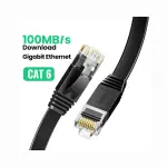 UGREEN Cat 6 U/UTP Pure Copper Ethernet Flat Cable 3m (Black)