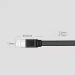 UGREEN Cat 6 U/UTP Pure Copper Ethernet Flat Cable 3m (Black)