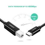 UGREEN USB-C to USB-B 2.0 Printer Cable 2m (Black)