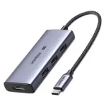UGREEN USB-C إلى 3×USB 3.0+HDMI محول متعدد الوظائف (8K@30Hz)