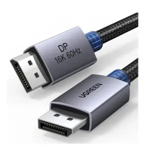 UGREEN DP Male to Male 16K Braided Cable 2M