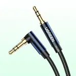 UGREEN 3.5mm Male to 3.5mm Male Cable Gold Plated Metal Case with Braid 2m (Blue Black)