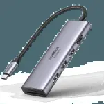 UGREEN USB-C إلى 3*USB 3.0 A + HDMI 4K@60Hz max + SD/TF محول متعدد الوظائف