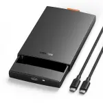 UGREEN USB 3.1 2.5" حاوية قرص صلب 6G مع USB-A إلى USB-C كابل + USB-C إلى USB-C كابل