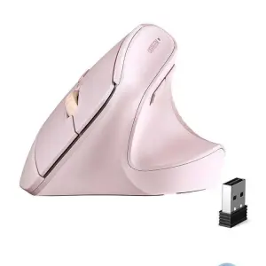 UGREEN Wireless Vertical Mouse Pink 2.4Ghz&BT