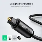UGREEN Toslink ضوئي كابل صوت 2m (أسود)