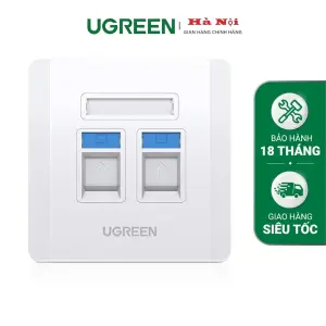 UGREEN Dual منفذ Wall Plate 1 قطعة/حقيبة