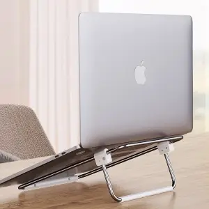 UGREEN حامل لابتوب مكتبي من الفولاذ المقاوم للصدأ ارتفاع قابل للتعديل 87 إلى 131mm 11-17 inch (فضي)