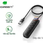 UGREEN USB 3.0 4-منفذ موزع 1m (أسود)