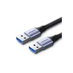 UGREEN USB-A ذكر إلى USB-A ذكر USB 3.0 غلاف ألمنيوم كابل مضفر 1m (أسود)