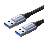 UGREEN USB-A Male to USB-A Male USB 3.0 Alu Case Braided Cable 2m (Black)
