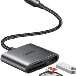 UGREEN USB-C to SD/TF + USB 2.0 Memory Card Reader