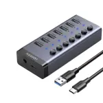 UGREEN USB-C إلى 7-منفذ USB-A 3.0 موزع DC 12V EU