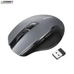 UGREEN Ergonomic Wireless Mouse 2.4G 4000DPI Silence Design (Black) (AA alkaline battery not included)