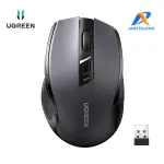 UGREEN Ergonomic Wireless Mouse 2.4G 4000DPI Silence Design (Black) (AA alkaline battery not included)